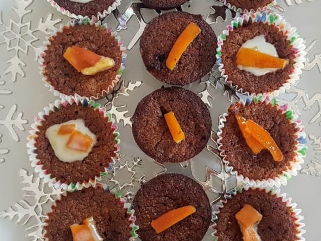 Muffins énergétiques aux all-bran et écorces d'orange confites