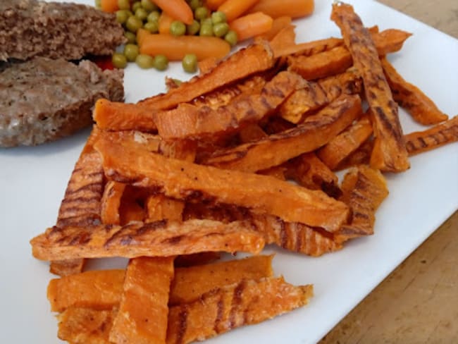 Les frites de patate douce au four