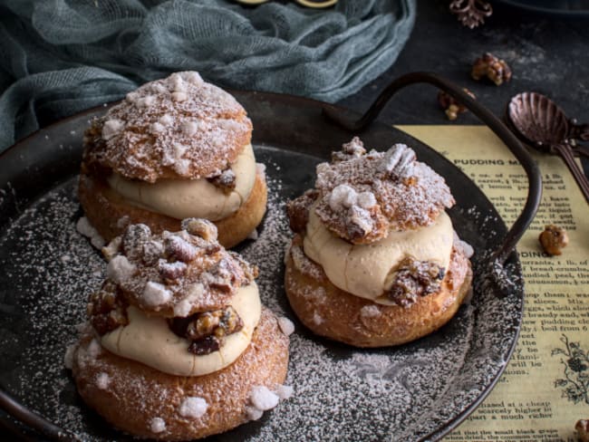 Les chouquettes à la vanille et à la noix de pécan, rapides et faciles