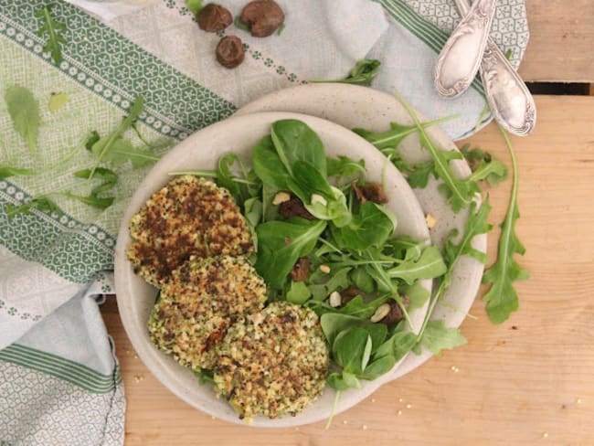 Galettes sans gluten de brocolis au millet