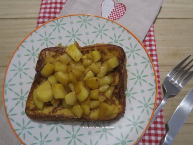 Brioche perdue aux pommes et au rhum