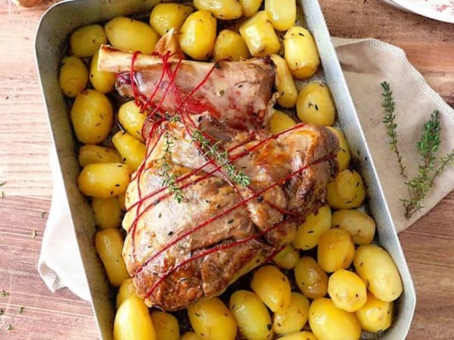 Gigot d'agneau au four