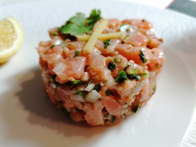 Tartare de saumon frais à l’huile d’argan