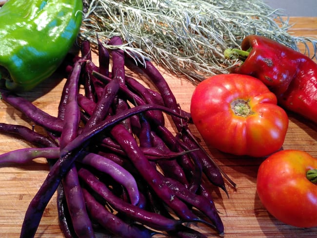 Haricots violets à la marocaine