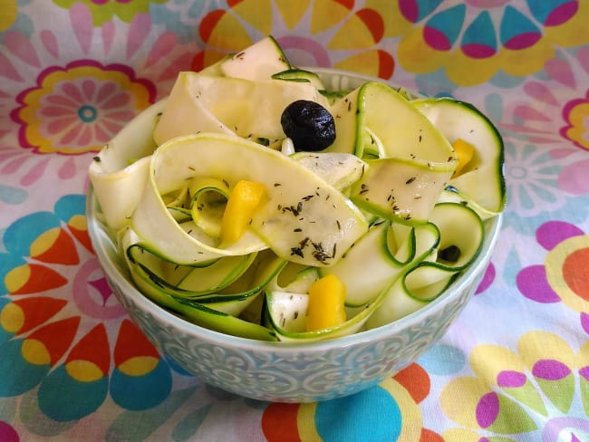 Tagliatelles de courgettes au citron et thym