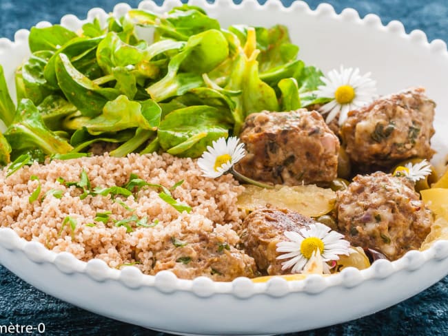 Boulettes de boeuf aux olives et citron confit