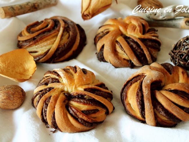 Brioches torsadées au chocolat