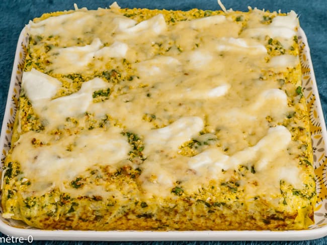Gratin de chou fleur aux herbes et fromage (mozzarella emmental)