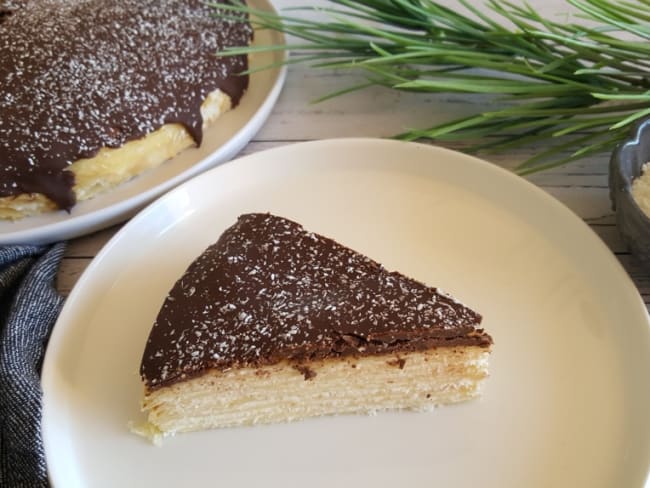 Gâteau de crêpes façon bounty