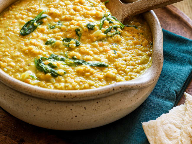 Dahl de lentilles corail au lait de coco