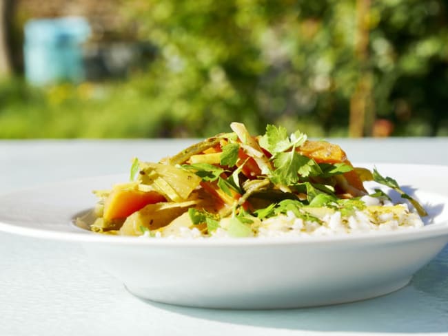 Wok alcalin de crudités