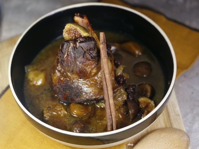 Souris d'agneau confites aux épices et aux figues (cuisson longue)