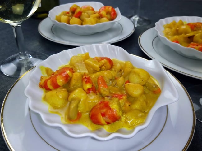 Noix de Pétoncle au Curry