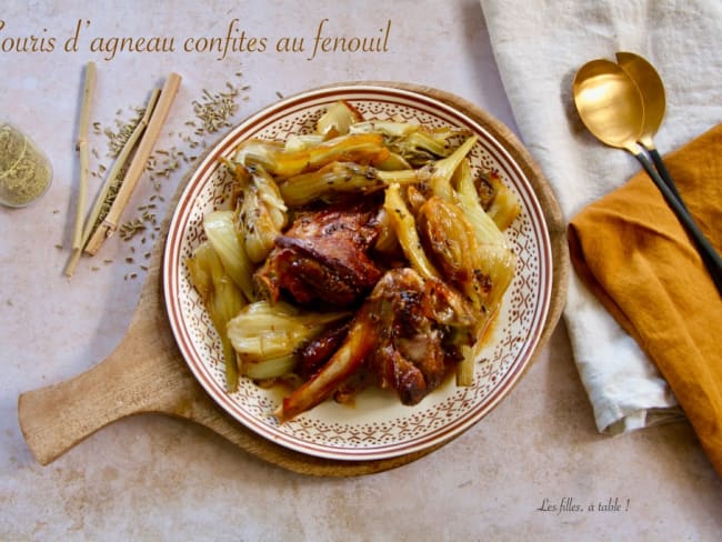 Souris d’agneau confites au fenouil