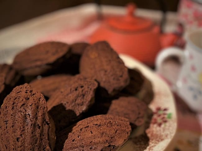 Madeleines au chocolat noir