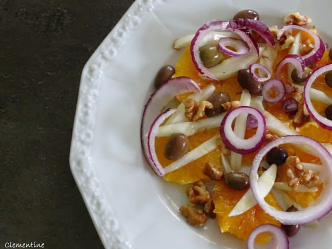 Salade d'oranges sanguines et fenouil