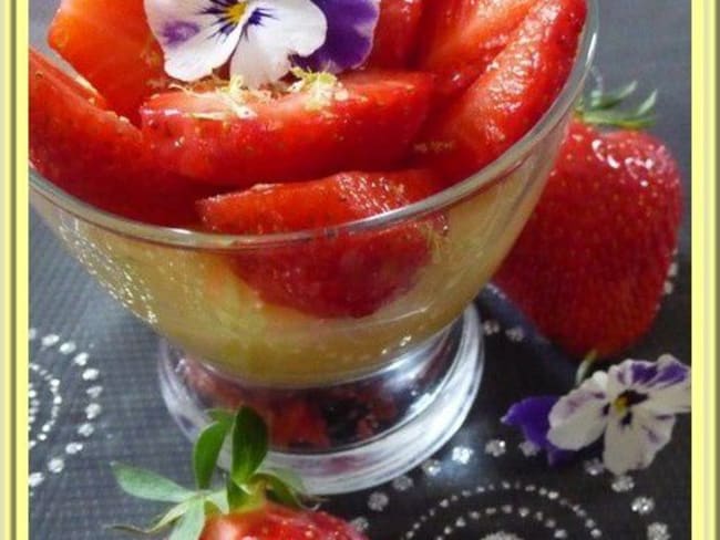 Tarte citron fraises en verrine