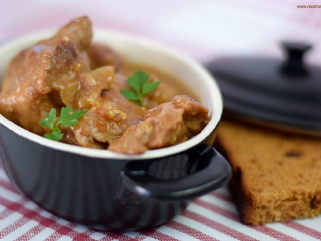 Carbonade revisitée à la viande de porc