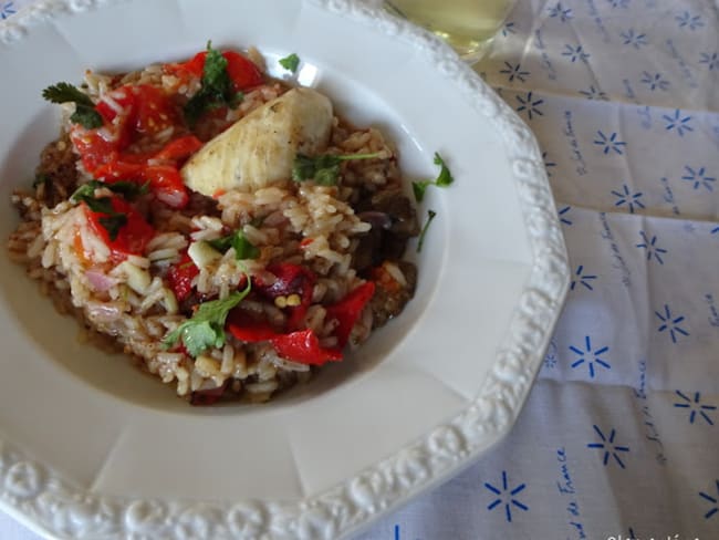 Riz à la tapenade et aux légumes grillés