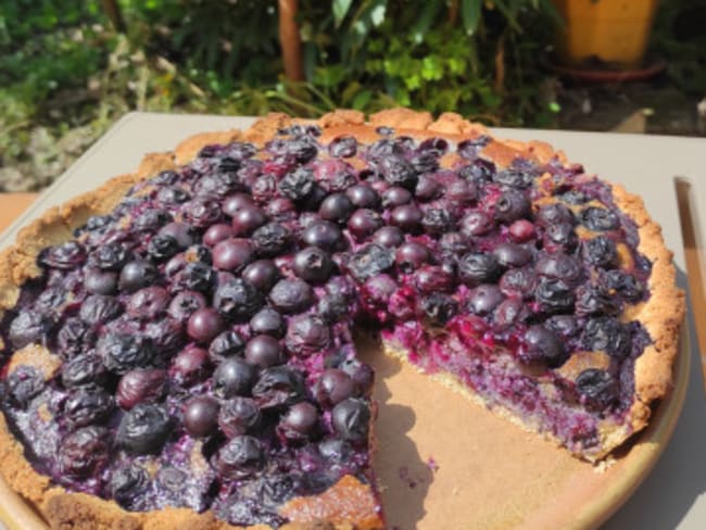 Tarte aux myrtilles simple à prépare