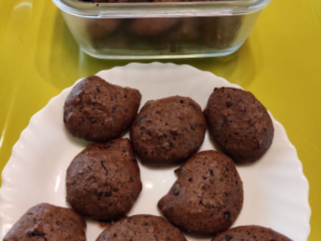 Cookies purée de noix et chocolat noir