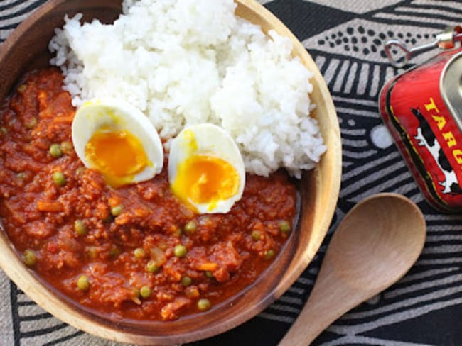 Curry Ghanéen au Corned Beef (boeuf en boîte)