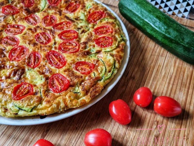 Quiche sans pâte courgettes et tomates cerises