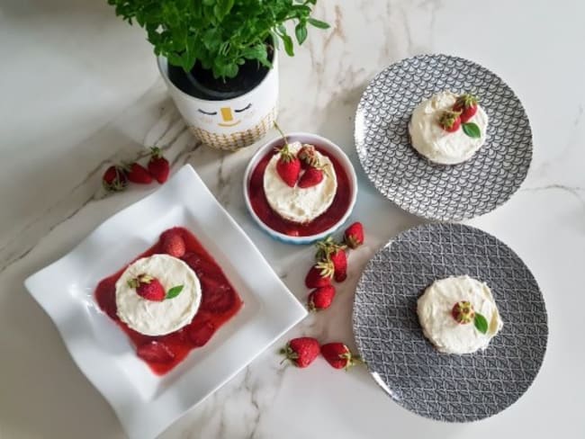 Cheesecake allégé aux fraises et au fromage blanc