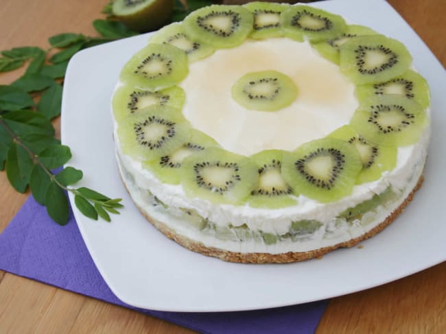 Cheesecakes aux kiwis sans cuisson