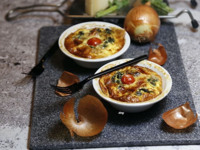 Clafoutis aux oignons et au chèvre