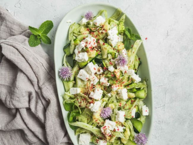 Salade de fenouil à la courgette et feta