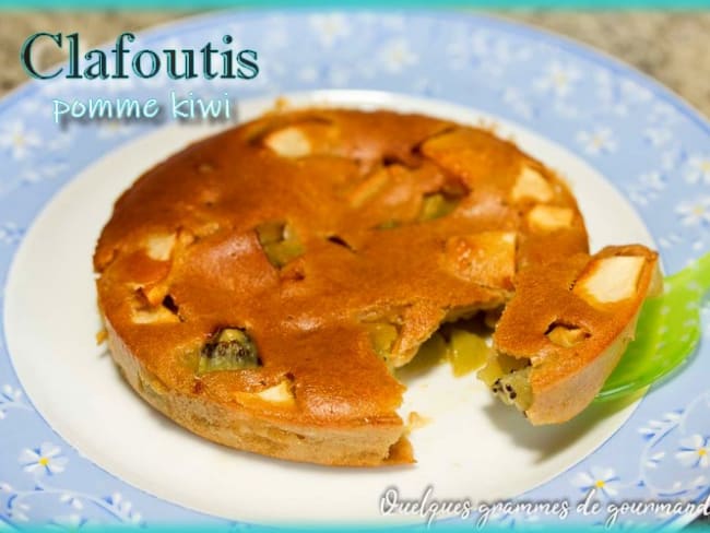 Clafoutis facile aux pommes et kiwis