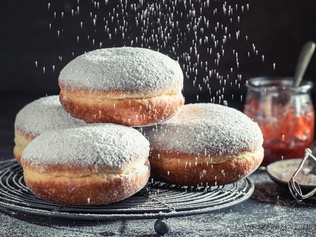 Beignets moelleux fourrés à la confiture