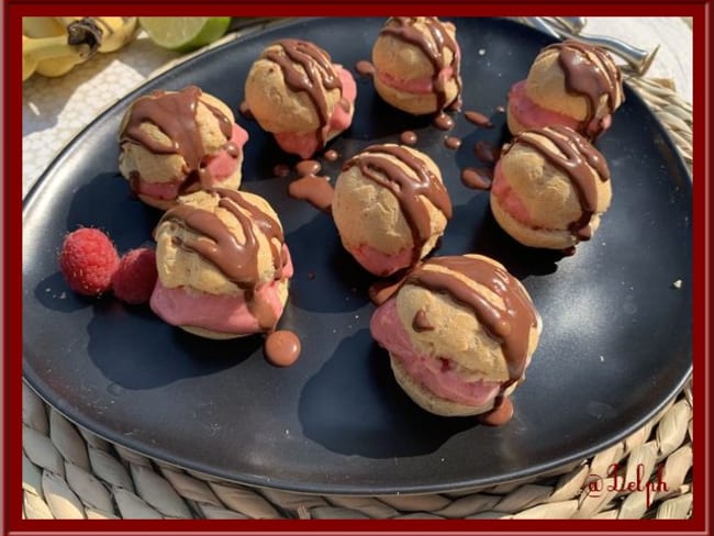 Sorbet fraîcheur bananes et framboises