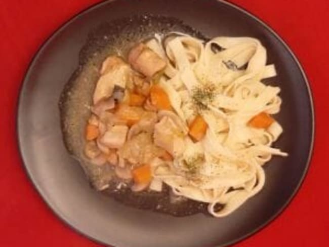 Blanquette de poulet aux champignons de Paris