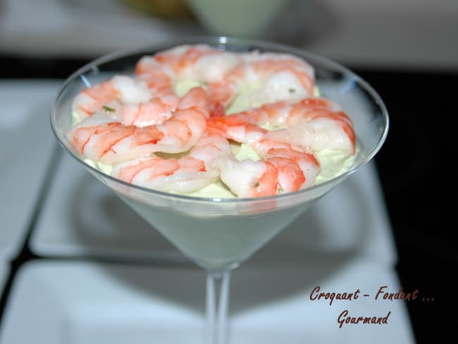 Verrines avocat crevettes