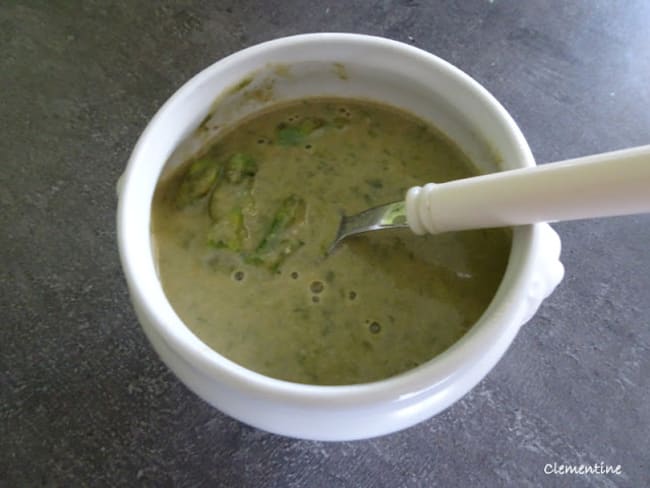 Velouté à l’artichaut et aux pointes d’asperges