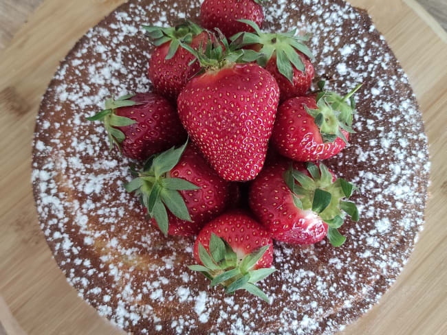 Gâteau crème pâtissière fraise