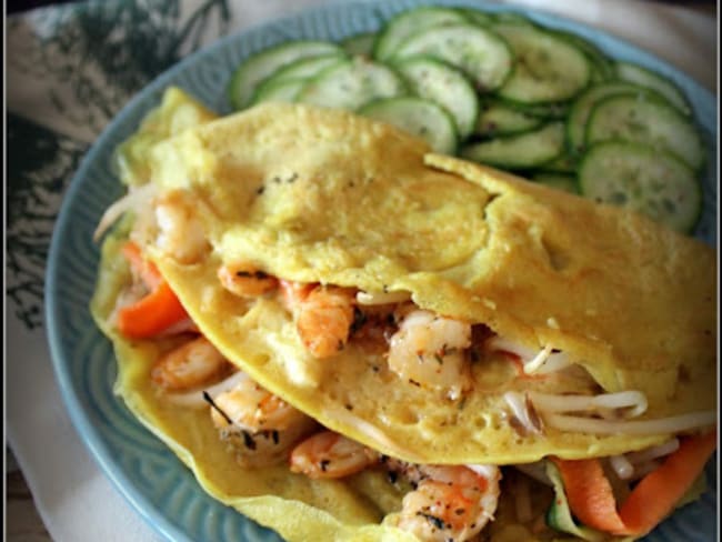 Crêpes salées vietnamiennes au lait de coco