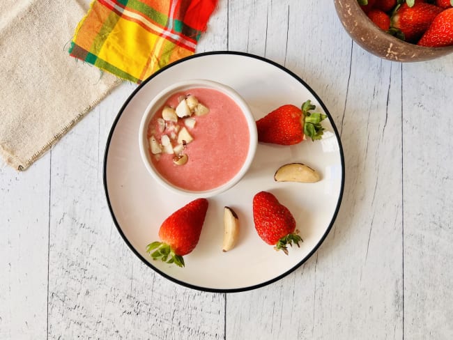 Yogourt glacé fraise et maca