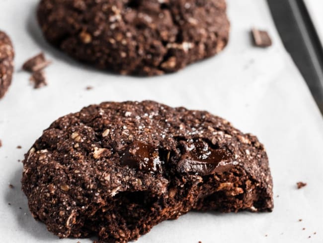 Biscuits double chocolat à l'avoine vegan