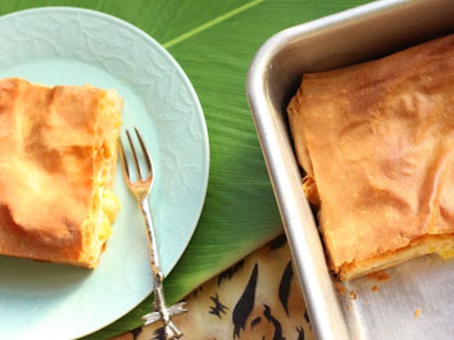 Carrés hawaïens à l'ananas en pâte phyllo