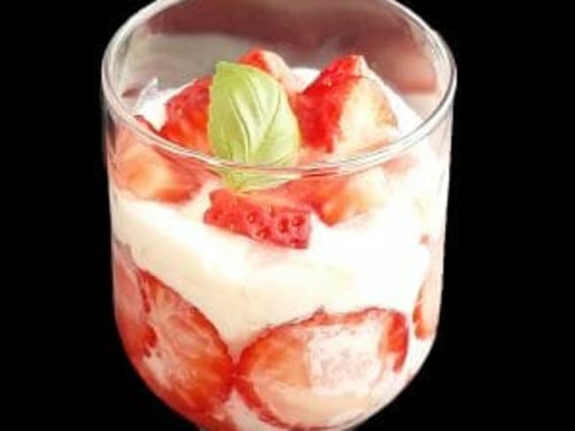 Verrine fraise mascarpone