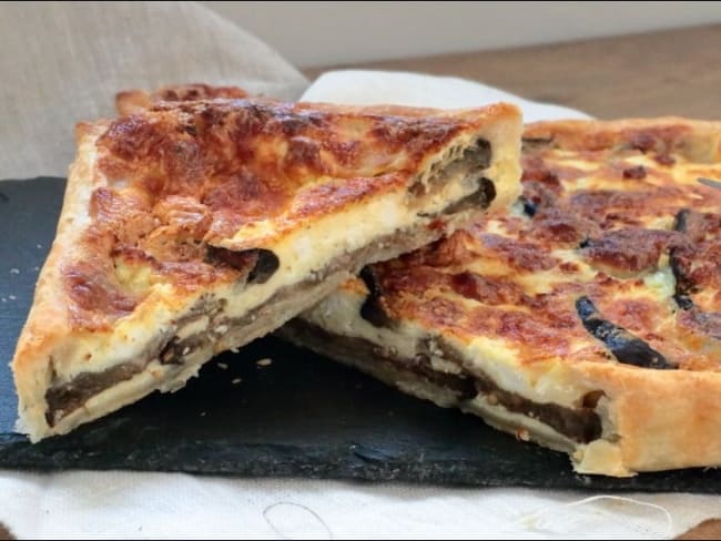 Quiche à l'aubergine grillée et à la feta