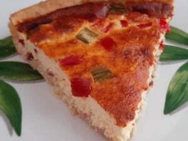 Quiche poivron lardon