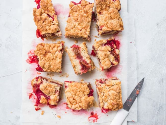 Crumb cake fraise rhubarbe