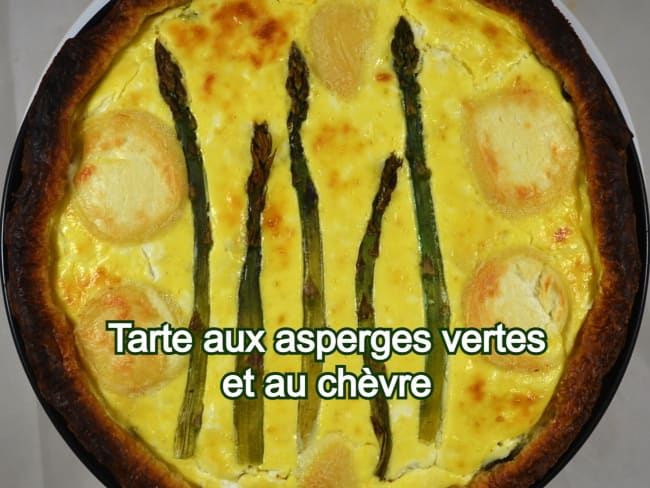 Tarte aux asperges vertes et au fromage de chèvre