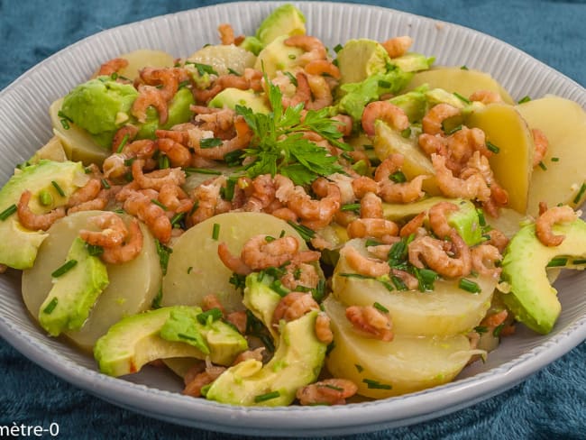 Salade de pommes de terre nouvelles aux crevettes