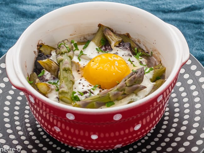 Boudin aux asperges vertes en cocotte