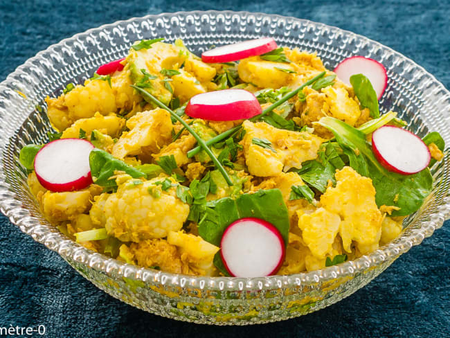 Salade de chou fleur au thon et à l’avocat